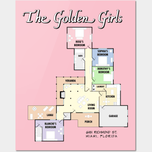The Golden Girls Floor Plan Posters and Art